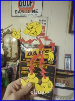 Vintage Reddy Kilowatt Electric Power Company Porcelain Metal Sign Rare