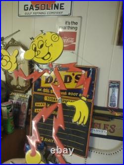 Vintage Reddy Kilowatt Electric Power Company Porcelain Metal Sign Rare