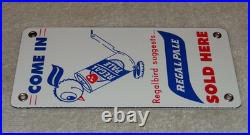 Vintage Regal Pale Beer Sold Here Regalbird 7 Porcelain Metal Gasoline Oil Sign