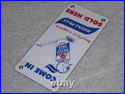 Vintage Regal Pale Beer Sold Here Regalbird 7 Porcelain Metal Gasoline Oil Sign