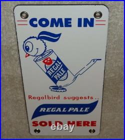 Vintage Regal Pale Beer Sold Here Regalbird 7 Porcelain Metal Gasoline Oil Sign