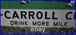 Vintage Registered Holstein Cow Farm Metal Sign double sided Jo Carol Club