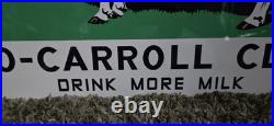 Vintage Registered Holstein Cow Farm Metal Sign double sided Jo Carol Club