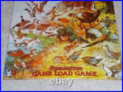 Vintage Remington Game Load Pheasant Turkey 12 Porcelain Metal Gun Hunting Sign