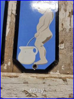 Vintage Restroom Porcelain Sign Old Toilet Bathroom Plaques Boy Girl Mens Womens