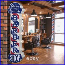 Vintage Retro BARBER SHOP Sign Double-Sided 3-D LED Old Fashion Lighted Marquee