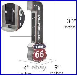 Vintage Retro ROUTE 66 Sign Double-Sided 3-D LED Old-Fashioned Lighted Marquee