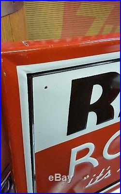 Vintage Richardson Root Beer Soda Pop Gas Oil 36 Embossed Metal SignNice