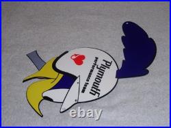 Vintage Road Runner Dodge Plymouth Performance 13 Metal Gas Oil Sign Roadrunner