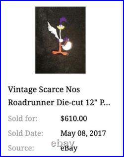 Vintage Road Runner Mopar Plymouth Bird 12 Metal Looney Tunes Roadrunner Sign