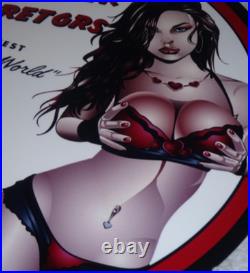 Vintage Rochester Carburetors General Motors Woman 12 Metal Gasoline & Oil Sign