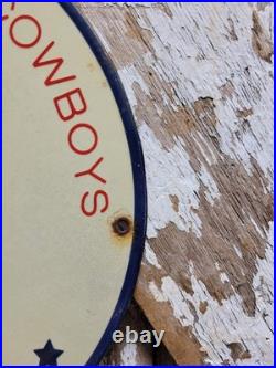Vintage Rodeo Association Porcelain Sign Rare Old Western Cowboy Wrangler Ranch