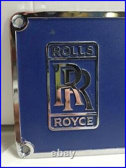 Vintage Rolls Royce Metal Plaque & Sign of For Home Garage Decor