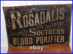 Vintage Rosadalis Southern Blood Purifier Metal Sign