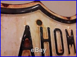 Vintage Route Us 66 Thick Metal Oklahoma Historic Highway State Sign