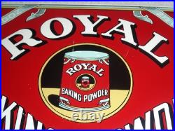 Vintage Royal Baking Powder New York 10 Porcelain Metal Bake, Gasoline Oil Sign