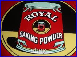 Vintage Royal Baking Powder New York 10 Porcelain Metal Bake, Gasoline Oil Sign