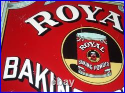 Vintage Royal Baking Powder New York 10 Porcelain Metal Bake, Gasoline Oil Sign