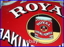 Vintage Royal Baking Powder New York 10 Porcelain Metal Bake, Gasoline Oil Sign