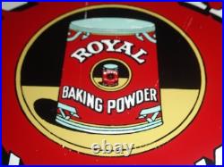 Vintage Royal Baking Powder New York 10 Porcelain Metal Bake, Gasoline Oil Sign