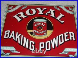 Vintage Royal Baking Powder New York 10 Porcelain Metal Bake, Gasoline Oil Sign