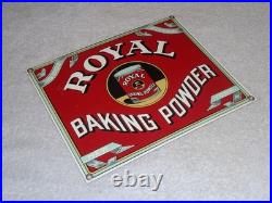 Vintage Royal Baking Powder New York 10 Porcelain Metal Bake, Gasoline Oil Sign