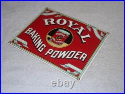Vintage Royal Baking Powder New York 10 Porcelain Metal Bake, Gasoline Oil Sign