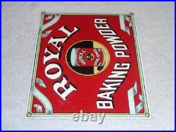 Vintage Royal Baking Powder New York 10 Porcelain Metal Bake, Gasoline Oil Sign