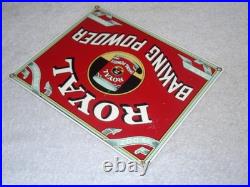 Vintage Royal Baking Powder New York 10 Porcelain Metal Bake, Gasoline Oil Sign