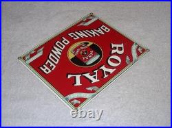 Vintage Royal Baking Powder New York 10 Porcelain Metal Bake, Gasoline Oil Sign