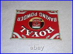 Vintage Royal Baking Powder New York 10 Porcelain Metal Bake, Gasoline Oil Sign
