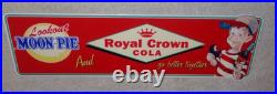 Vintage Royal Crown Cola +moon Pie 15 Die-cut Metal Coca Soda Gasoline Oil Sign