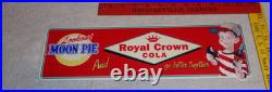 Vintage Royal Crown Cola +moon Pie 15 Die-cut Metal Coca Soda Gasoline Oil Sign