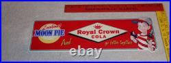 Vintage Royal Crown Cola +moon Pie 15 Die-cut Metal Coca Soda Gasoline Oil Sign