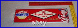 Vintage Royal Crown Cola +moon Pie 15 Die-cut Metal Coca Soda Gasoline Oil Sign
