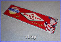 Vintage Royal Crown Cola +moon Pie 15 Die-cut Metal Coca Soda Gasoline Oil Sign