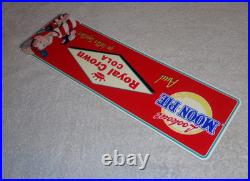 Vintage Royal Crown Cola +moon Pie 15 Die-cut Metal Coca Soda Gasoline Oil Sign
