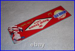 Vintage Royal Crown Cola +moon Pie 15 Die-cut Metal Coca Soda Gasoline Oil Sign