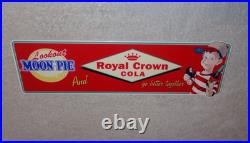 Vintage Royal Crown Cola +moon Pie 15 Die-cut Metal Coca Soda Gasoline Oil Sign