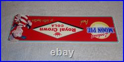 Vintage Royal Crown Cola +moon Pie 15 Die-cut Metal Coca Soda Gasoline Oil Sign
