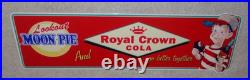 Vintage Royal Crown Cola +moon Pie 15 Die-cut Metal Coca Soda Gasoline Oil Sign