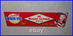 Vintage Royal Crown Cola +moon Pie 15 Die-cut Metal Coca Soda Gasoline Oil Sign