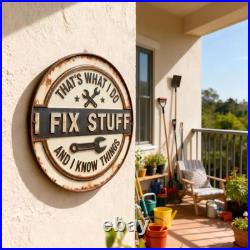 Vintage Rustic Metal Sign Humorous Garage Workshop Decor Man Cave Wall Art Vintage Rustic Metal Sign Humorous Garage Workshop Decor Man Cave Wall Art
