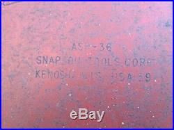 Vintage SNAP ON TOOL Display Rare 1950's Garage Shop Gas Oil Sign Metal Cabinet