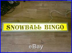 Vintage SNOWBALL BINGO Light Up Sign Box Display