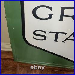 Vintage S&H Green Stamps Metal Embossed Stout Sign #3 47x58.5 OG 1950's RARE