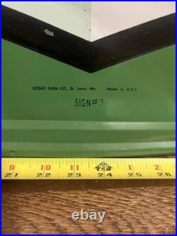 Vintage S&H Green Stamps Metal Embossed Stout Sign #3 47x58.5 OG 1950's RARE