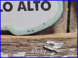 Vintage Sam Arena Porcelain Sign Old Motorcycle Racing Palo Alto Ca Harley Biker