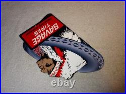 Vintage Savage Tires Heap Big Mileage +indian 12 Enamel Metal Gasoline Oil Sign