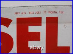 Vintage Self Service No Smoking Stop Engines Flange Metal Sign